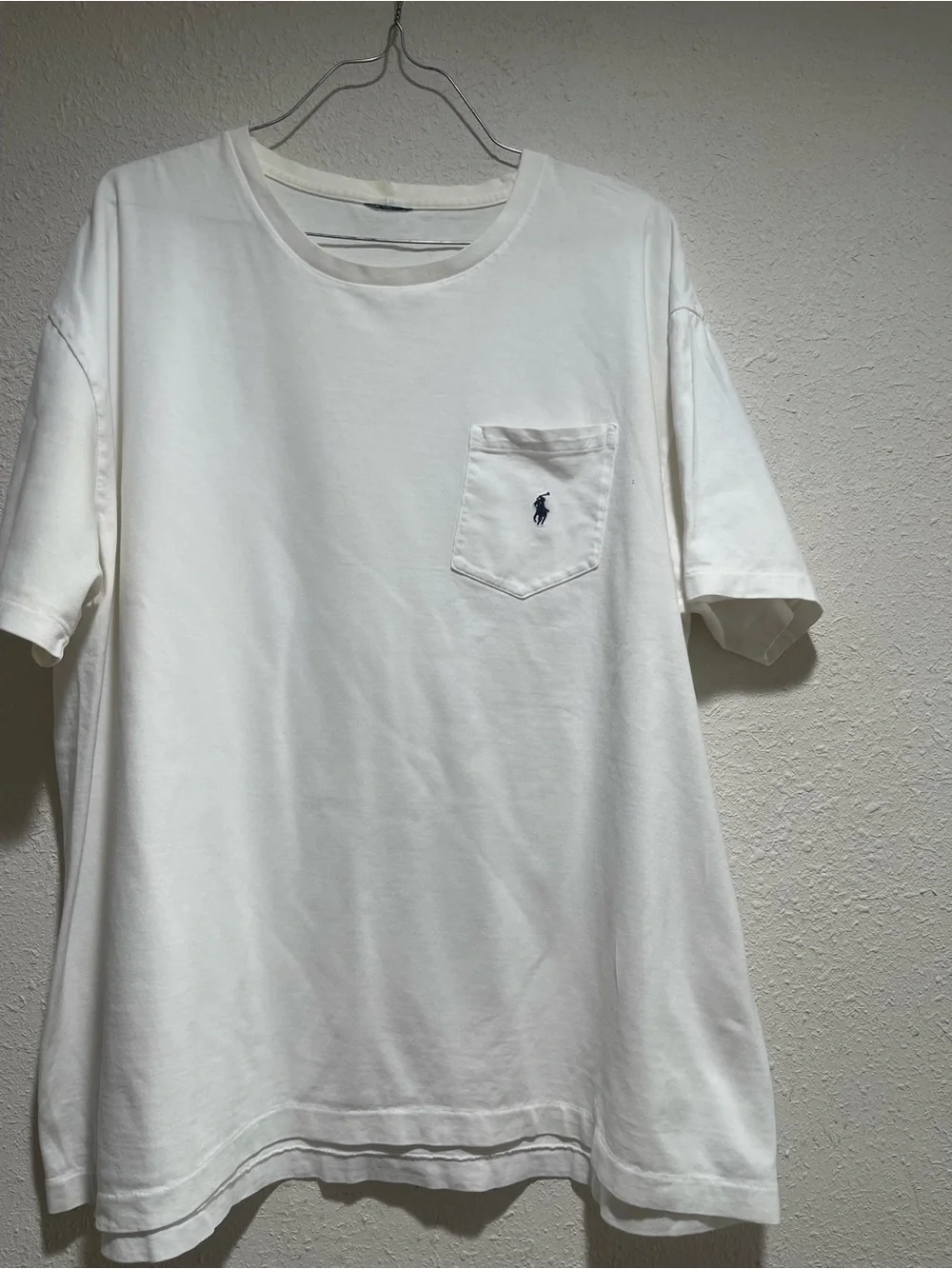 Polo by Ralph Lauren White Crew Neck Pocket Tee with Navy Pony